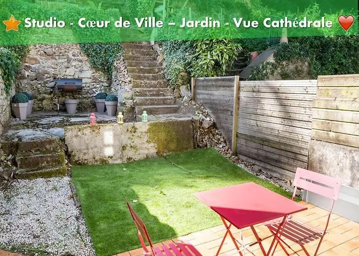 oo Le jardin oo paisible studio équipé et bien placé